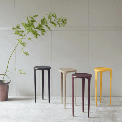 Leather Whisp Table - Round