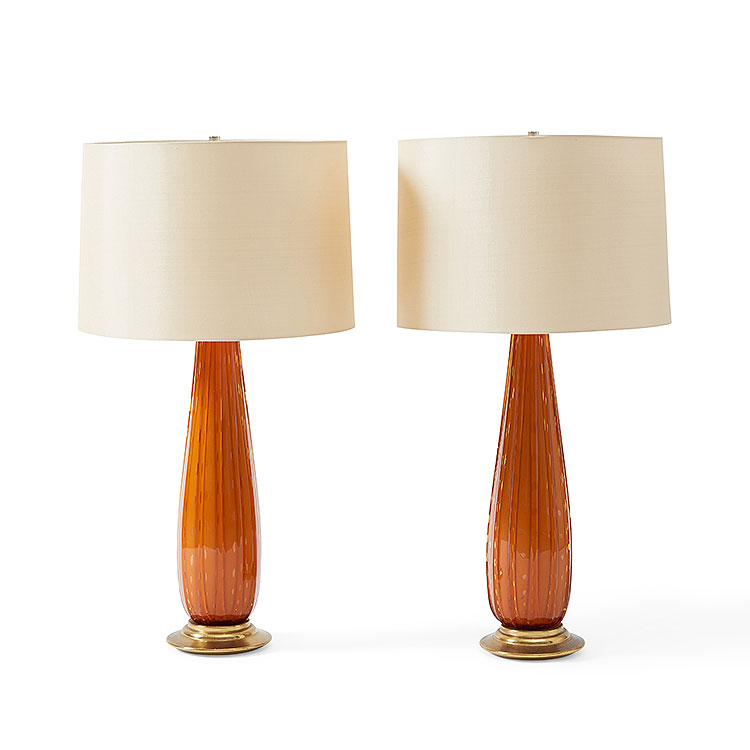 Pair Of Venezia Table Lamps By Barovier Toso Pair Of Venezia Table Lamps By Barovier Toso