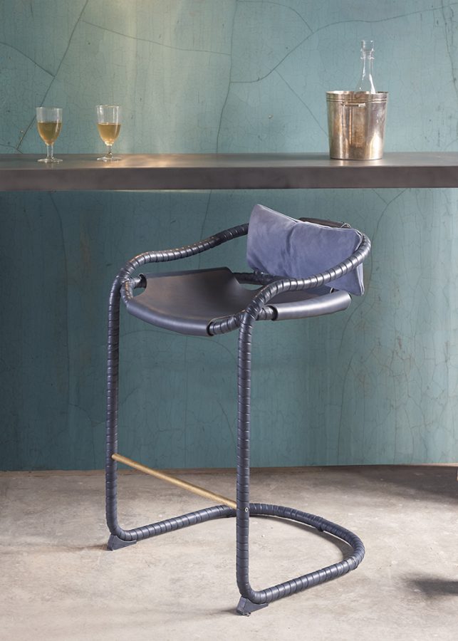 Caribou Barstool By Ochre Coup D Etat, Leather Cantilever Bar Stools