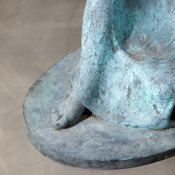 Bronze Seated Woman with Urn by Felipe Castañeda