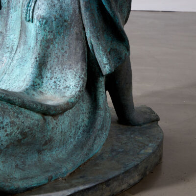 Bronze Seated Woman with Urn by Felipe Castañeda