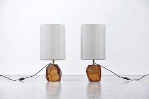Pair of Topaz Prisma Table Lamps