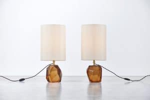 Pair of Topaz Prisma Table Lamps