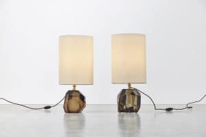 Pair of Topaz Prisma Table Lamps