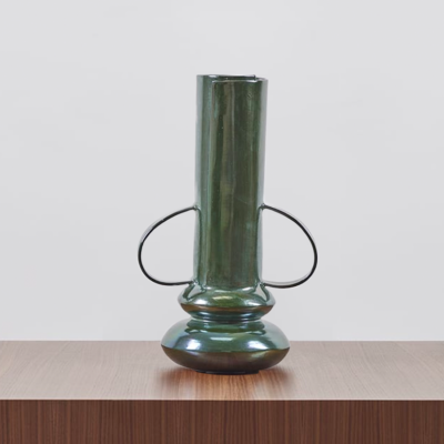 Double Boule with Handles in Verdigris