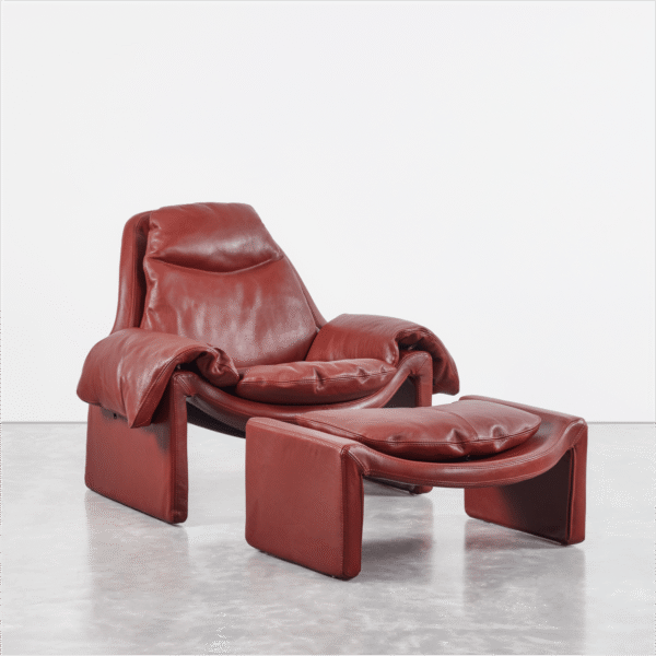 Proposals P60 Lounge Chair and Ottoman by Vittorio Introini for Saporiti