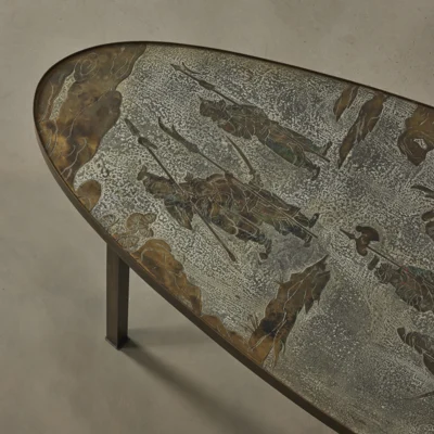 ‘Chan’ Coffee Table, Oval by Philip & Kelvin LaVerne