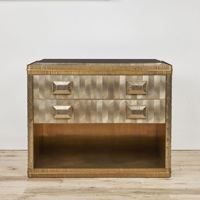 Brass Mosaic Chest