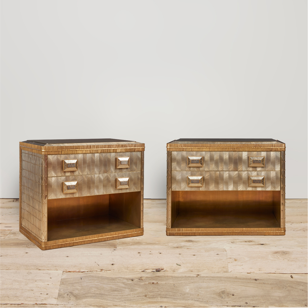 product page square_Pair of Brass Mosaic Chests