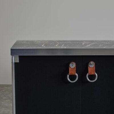 Pair of Noir Cabinets by Guido Faleschini for Hermes manufactured by Mariani