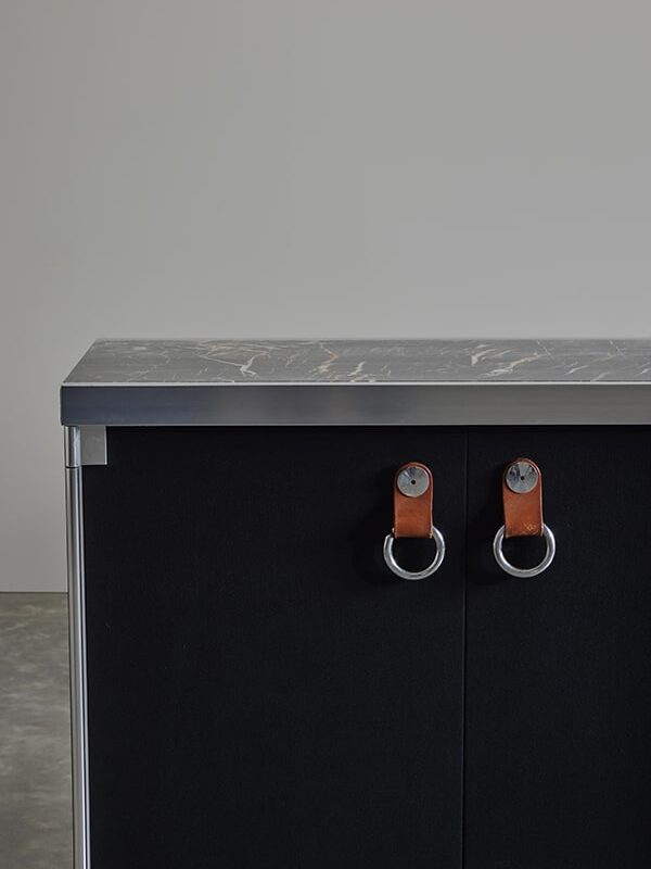 Pair of Noir Cabinets by Guido Faleschini for Hermes manufactured by Mariani