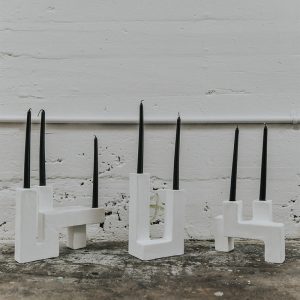 X, Y and Z Candle Holders by Brent Warr