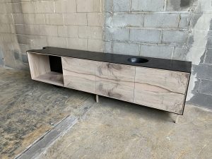 OUTSIDE IN Credenza with Wooden Legs – 96″