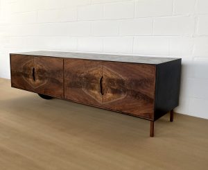 OUTSIDE IN Credenza with Wooden Legs – 86″