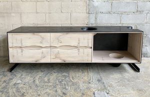 OUTSIDE IN Credenza with Metal Legs – 76″