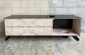 OUTSIDE IN Credenza with Metal Legs – 76″