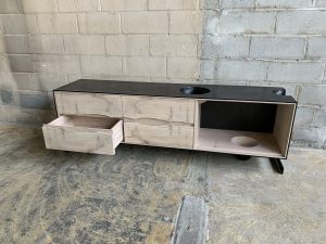 OUTSIDE IN Credenza with Metal Legs – 76″