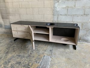 OUTSIDE IN Credenza with Metal Legs – 76″