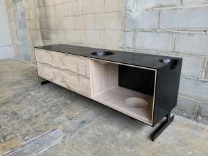 OUTSIDE IN Credenza with Metal Legs – 76″