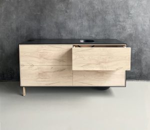 OUTSIDE IN Credenza with Wooden Legs – 58″ Dresser