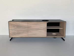 OUTSIDE IN Credenza with Metal Legs – 85″ Dresser
