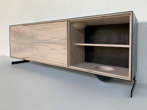 OUTSIDE IN Credenza with Metal Legs – 85″ Dresser