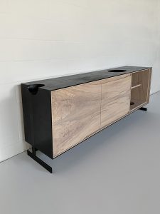 OUTSIDE IN Credenza with Metal Legs – 85″ Dresser