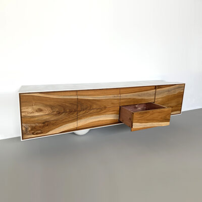 OUTSIDE IN Credenza in White – Wall Mounted 84″