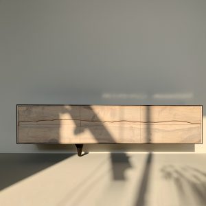 OUTSIDE IN Credenza in Black – Wall Mounted 84″