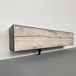 OUTSIDE IN Credenza in Black – Wall Mounted 84″