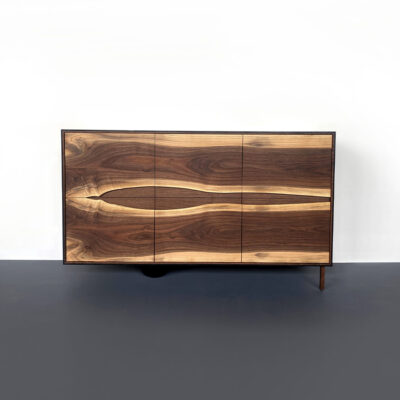 OUTSIDE IN Dresser in Black with Wooden Legs – 60″