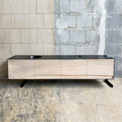 OUTSIDE IN Credenza with Metal Legs - 96"