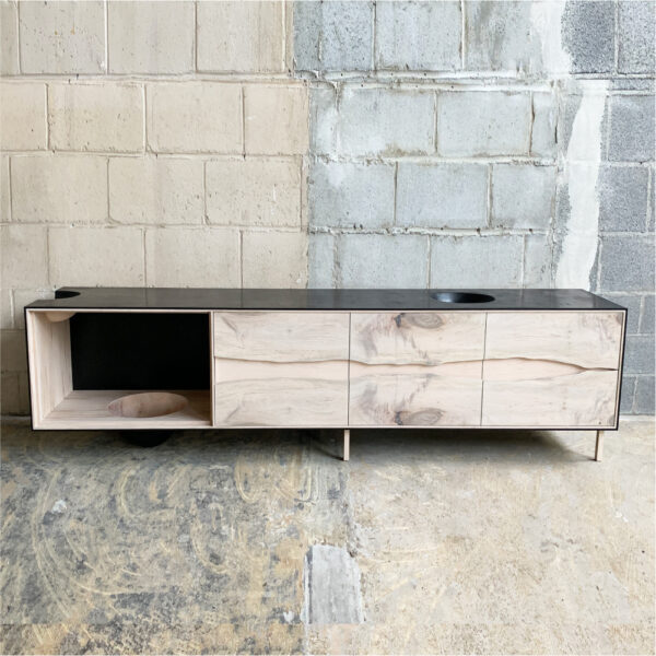 OUTSIDE IN Credenza with Wooden Legs – 96″