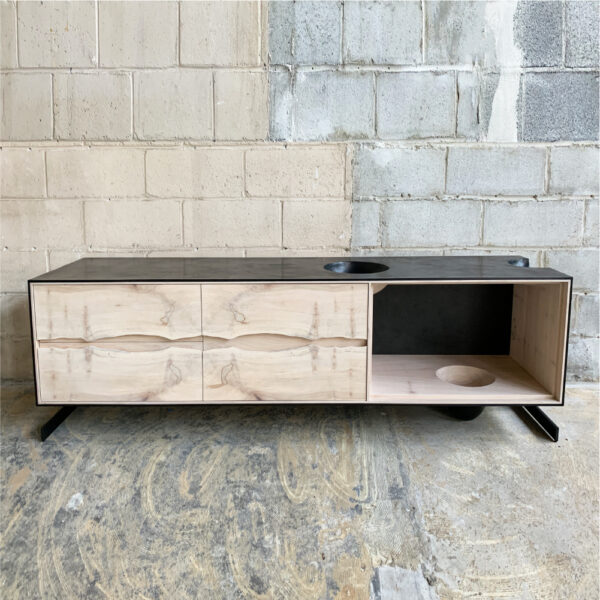 OUTSIDE IN Credenza with Metal Legs – 76″