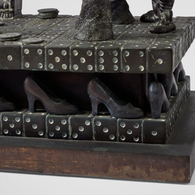 Game Board Bronze Sculpture by Michael Bishop