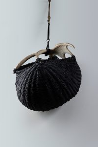 Hanging Shed Moose Antler Basket A1