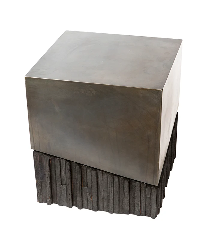 Charred Wood Side Table