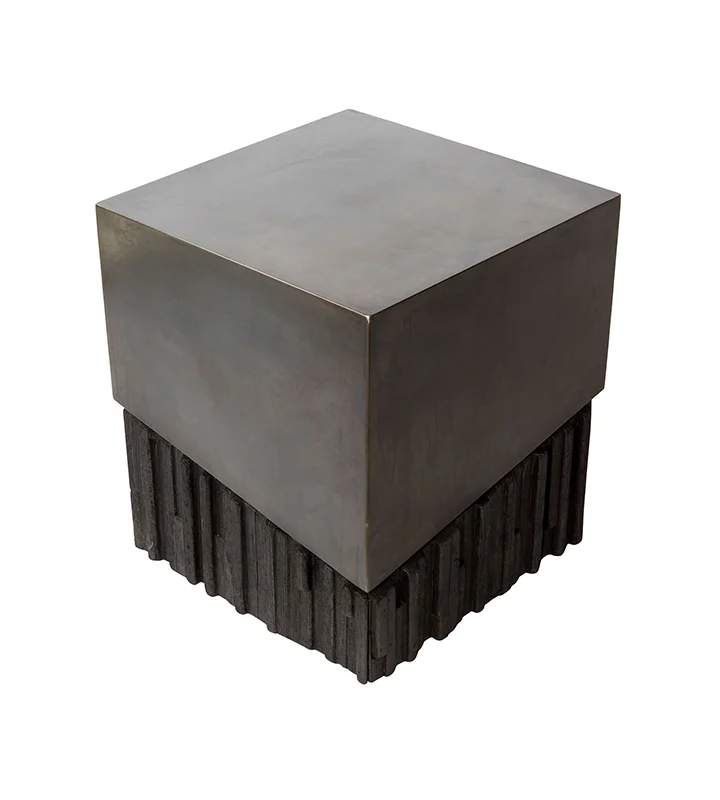 Charred Wood Side Table