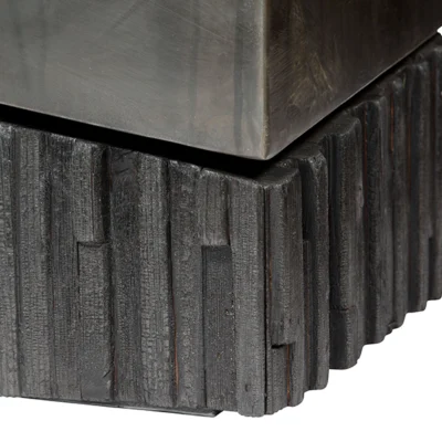 Charred Wood Side Table