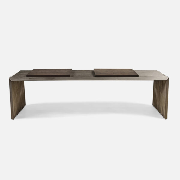 Corrugated Bench in Stainless Steel