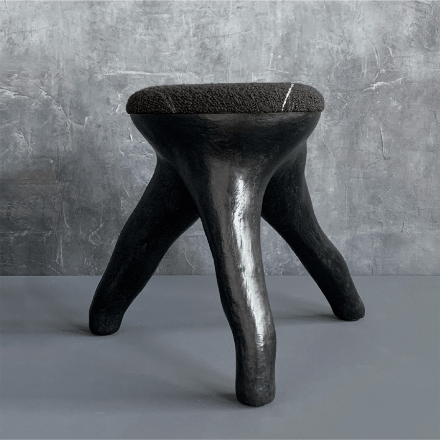 Kavrn Stool – Black Concrete #8