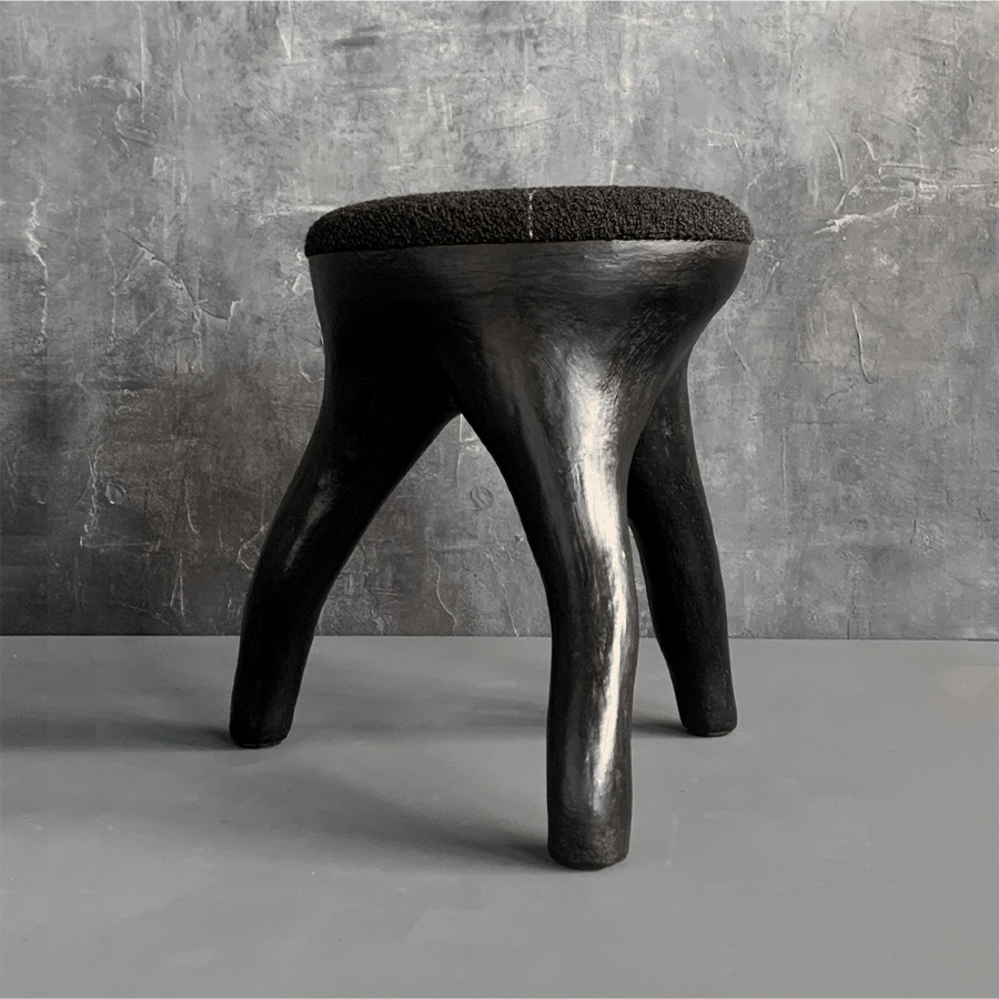 Kavrn Stool – Black Concrete #9