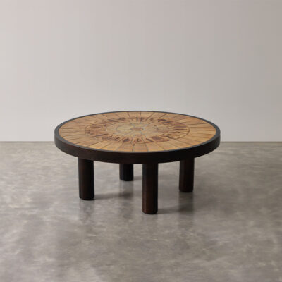 Roger Capron Low Round Cocktail Table No.3