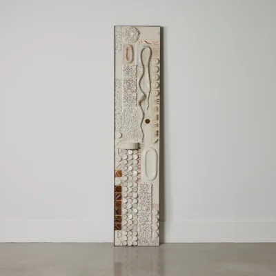 Framed Tiled Artwork – in White