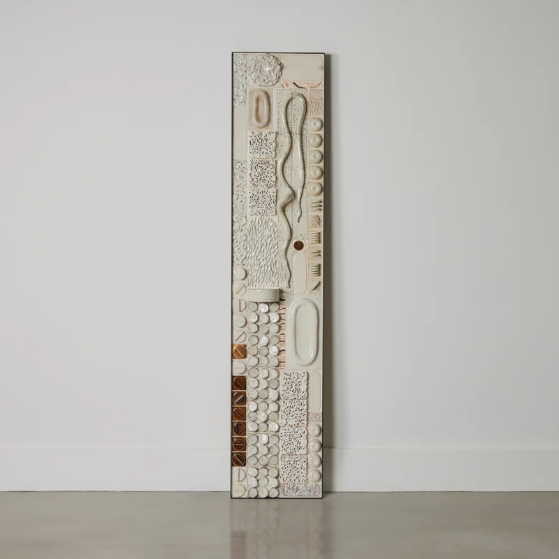 Framed Tiled Artwork – in White
