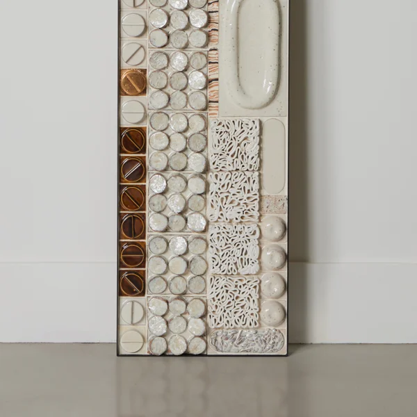 Framed Tiled Artwork – in White