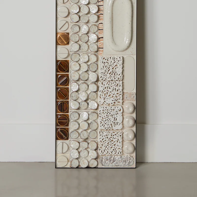 Framed Tiled Artwork – in White
