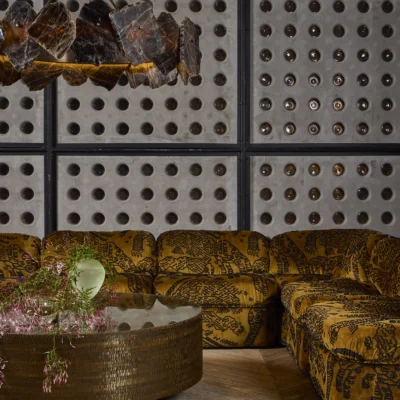 Brass Mosaic Cocktail Table