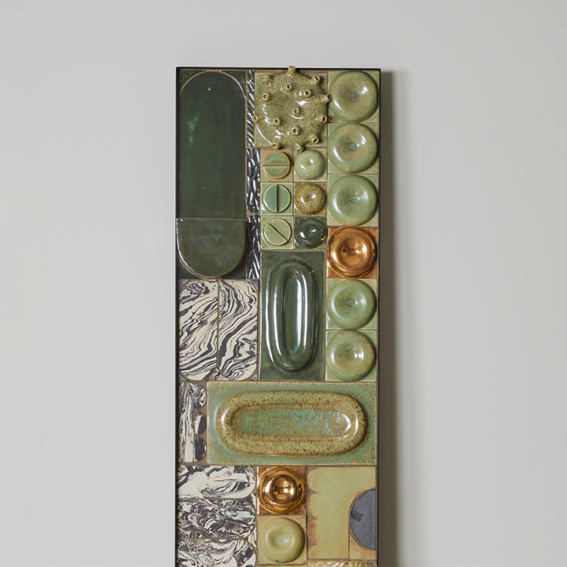 Framed Tiled Artwork - in Green