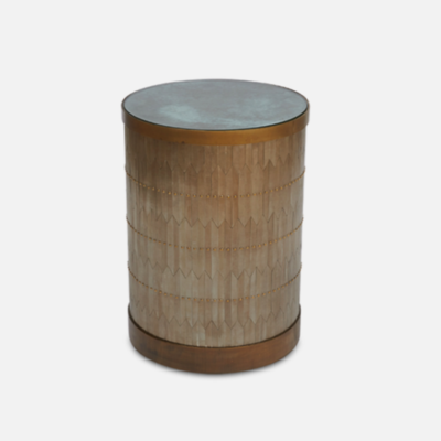 Zag Rivet Drum Table